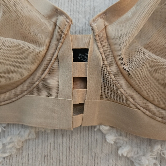 Livy Beige Nude Mesh Underwire Bra Size 34D - Picture 5 of 12